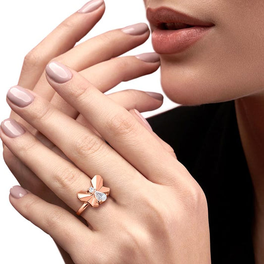 Rose Gold Social Butterfly Ring