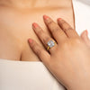 18k Gold Plated Silver Crystal Radiant Ring