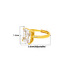 18k Gold Plated Silver Crystal Radiant Ring