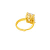 18k Gold Plated Silver Crystal Radiant Ring