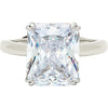 Silver White Crystal Radiant Ring