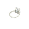 Silver White Crystal Radiant Ring