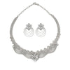 Silver Jasmine Necklace Set