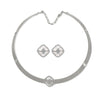 Silver Quadrant Necklace Set