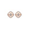 18K Two Tone Rose Gold Silver Quadrant Necklace Set