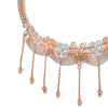 18K Two Tone Rose Gold Silver Dazzling Necklace Set