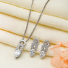 Silver Ice Drop Pendant Set