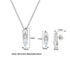 Silver Ice Drop Pendant Set