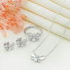 Silver Social Butterfly Set with Ring