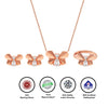 Rose Gold Social Butterfly Set with Ring