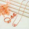 Rose Gold Social Butterfly Set with Ring