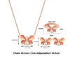 Rose Gold Social Butterfly Set with Ring