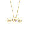 18k Gold Plated Silver Delicate Butterfly Necklace Set