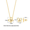 18k Gold Plated Silver Delicate Butterfly Necklace Set