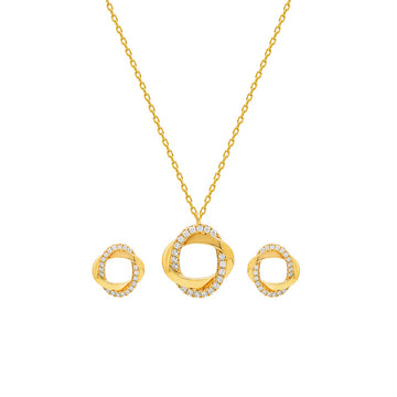 18k Gold Plated Silver Allure Pendant Set