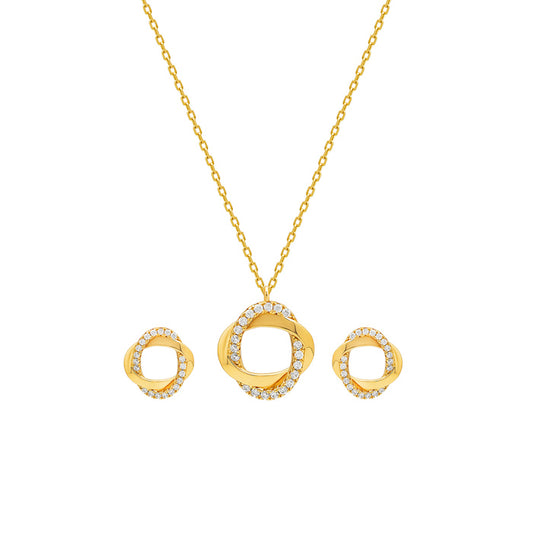 18k Gold Plated Silver Allure Pendant Set