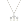 Silver Pearl Star Pendant Set