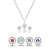 Silver Pearl Star Pendant Set